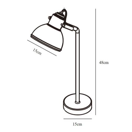Nordlux - Настільна лампа ASLAK 1xE27/15W/230V