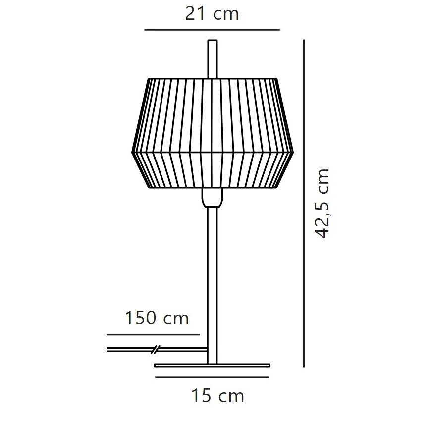 Nordlux - Настільна лампа DICTE 1xE14/40W/230V білий/чорний