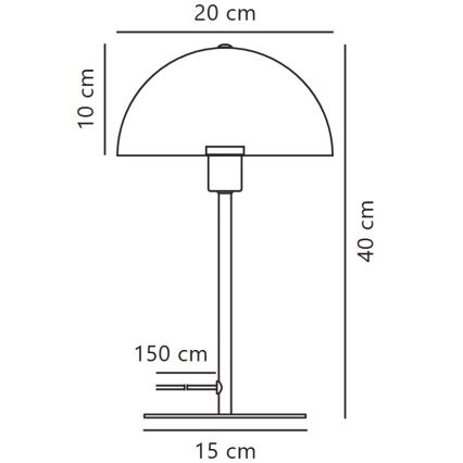Nordlux - Настільна лампа ELLEN 1xE14/40W/230V білий