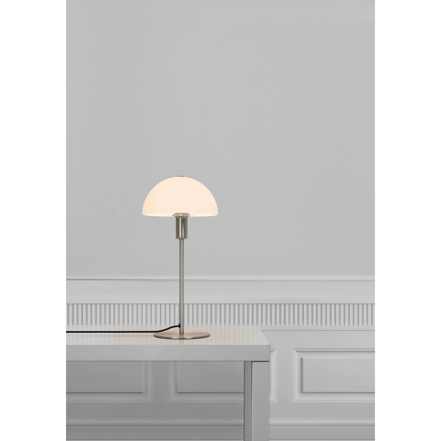Nordlux - Настільна лампа ELLEN ELLEN 1xE14/40W/230V матовий хром/білий
