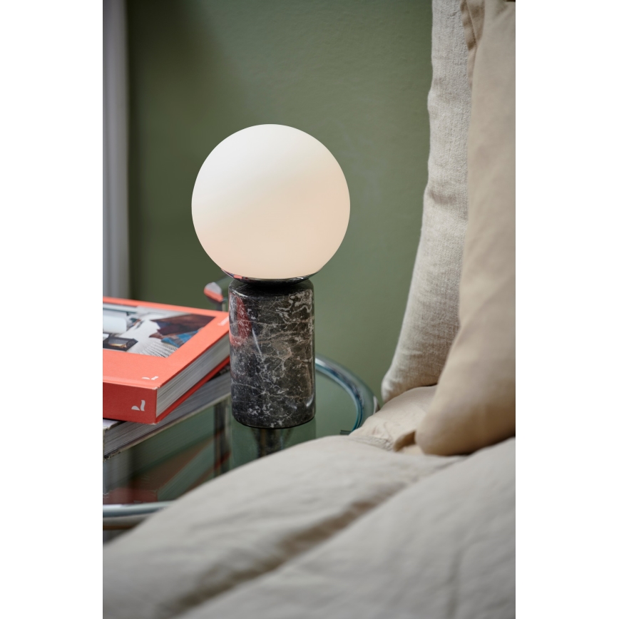 Nordlux - Настільна лампа LILLY 1xE14/25W/230V мармур/сірий