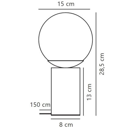 Nordlux - Настільна лампа LILLY 1xE14/25W/230V мармур/коричневий