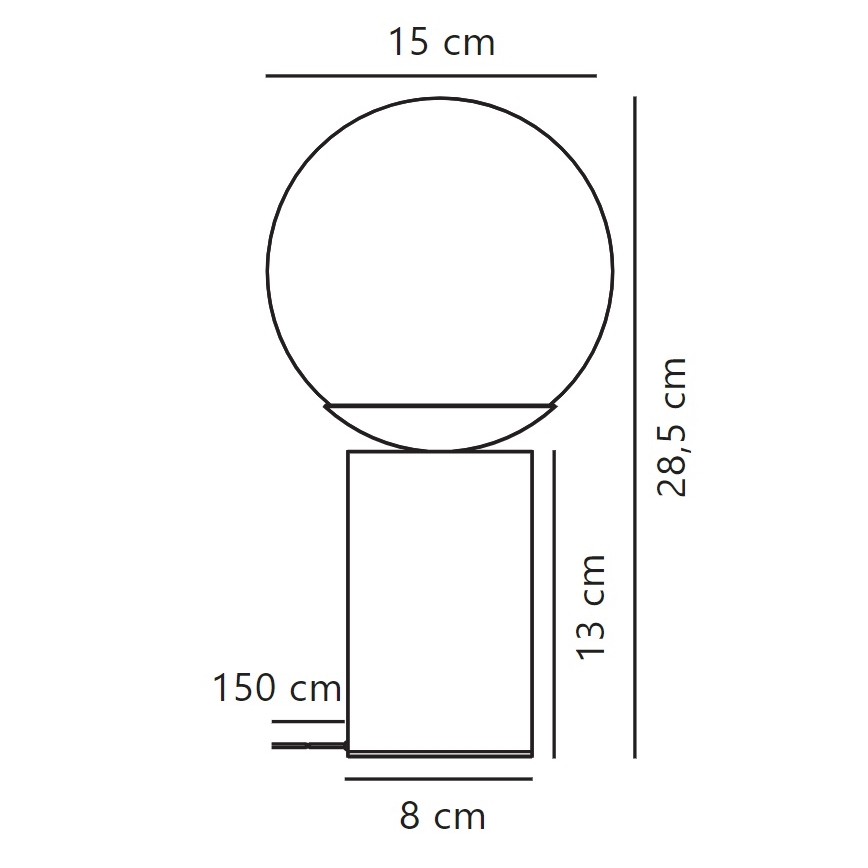 Nordlux - Настільна лампа LILLY 1xE14/25W/230V мармур/коричневий