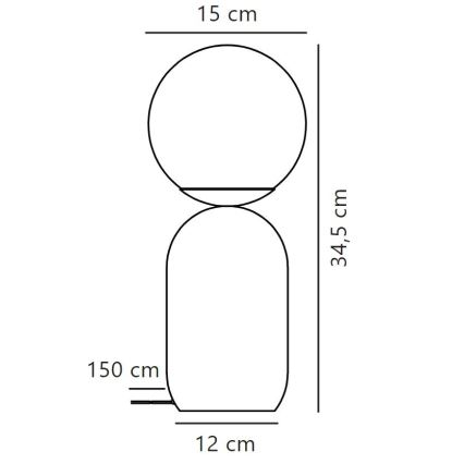 Nordlux - Настільна лампа NOTTI 1xE14/25W/230V коричневий