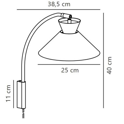 Nordlux - Настінна лампа DIAL 1xE27/40W/230V білий