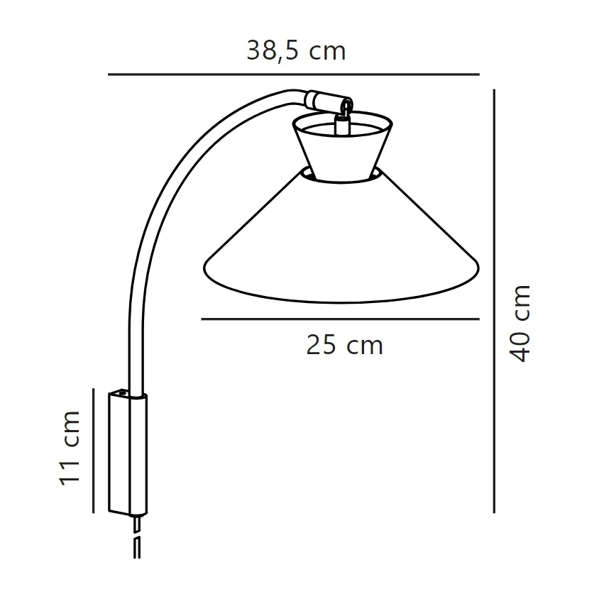 Nordlux - Настінна лампа DIAL 1xE27/40W/230V білий