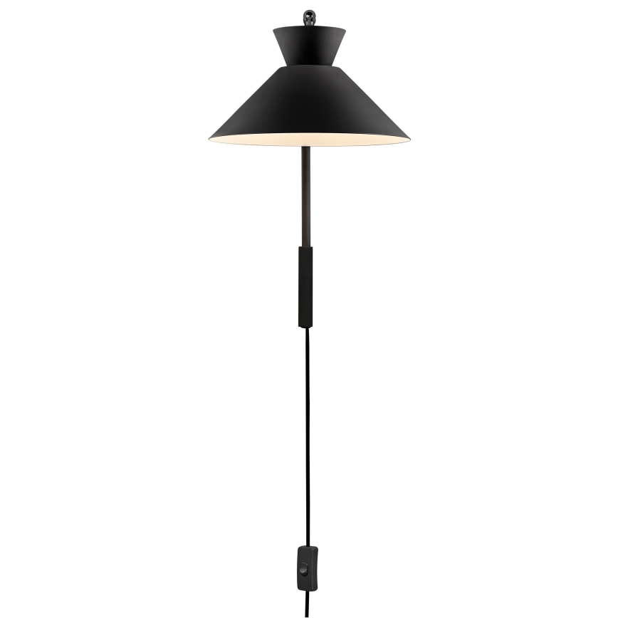 Nordlux - Настінна лампа DIAL 1xE27/40W/230V чорний