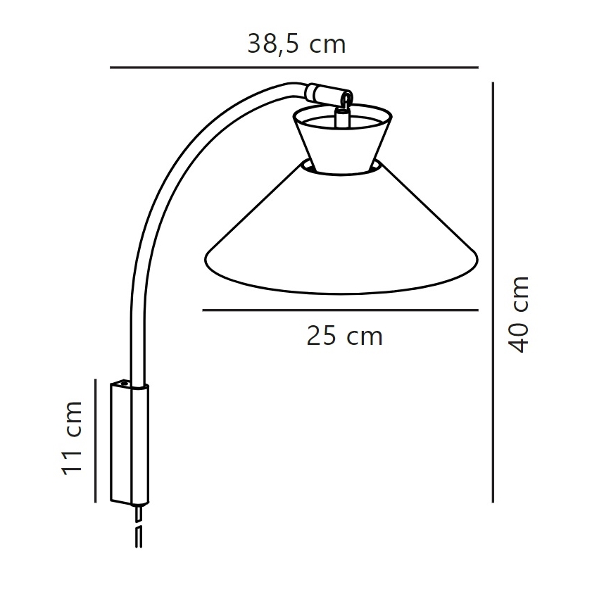 Nordlux - Настінна лампа DIAL 1xE27/40W/230V чорний