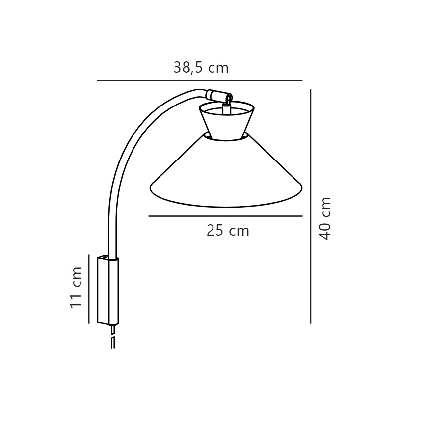 Nordlux - Настінна лампа DIAL 1xE27/40W/230V сірий