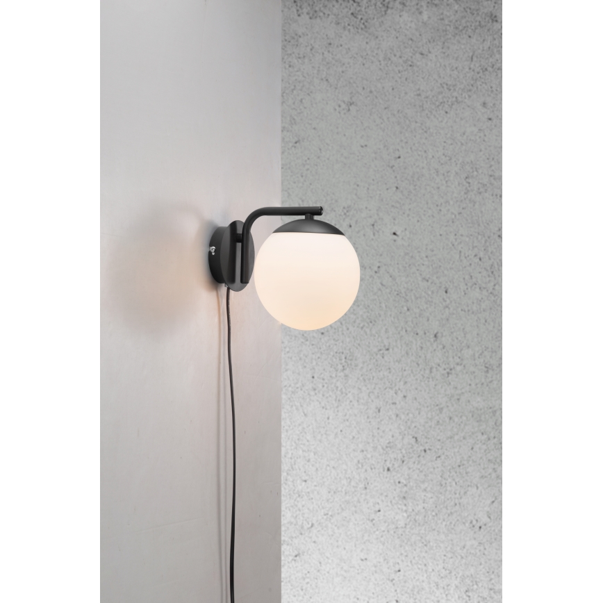 Nordlux - Настінна лампа GRANT 1xE14/40W/230V чорний