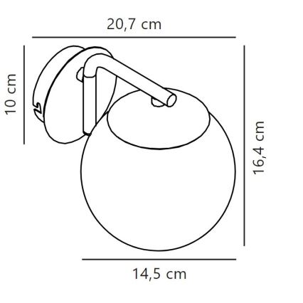 Nordlux - Настінна лампа GRANT 1xE14/40W/230V золотий