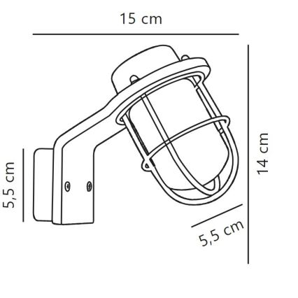 Nordlux - Настінний світильник для ванної кімнати MARINA 1xG9/40W/230V IP44 чорний