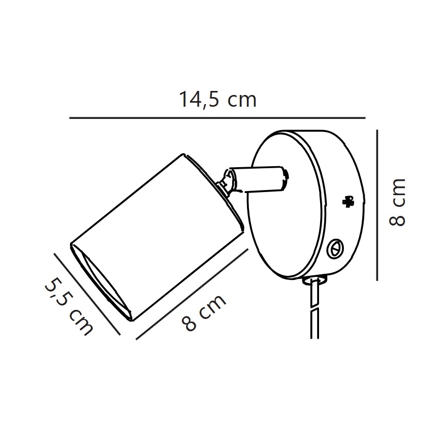 Nordlux - Настінний точковий світильник EXPLORE 1xGU10/7W/230V білий