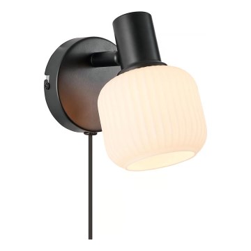 Nordlux - Настінний точковий світильник MILFORD 1xE14/10W/230V чорний