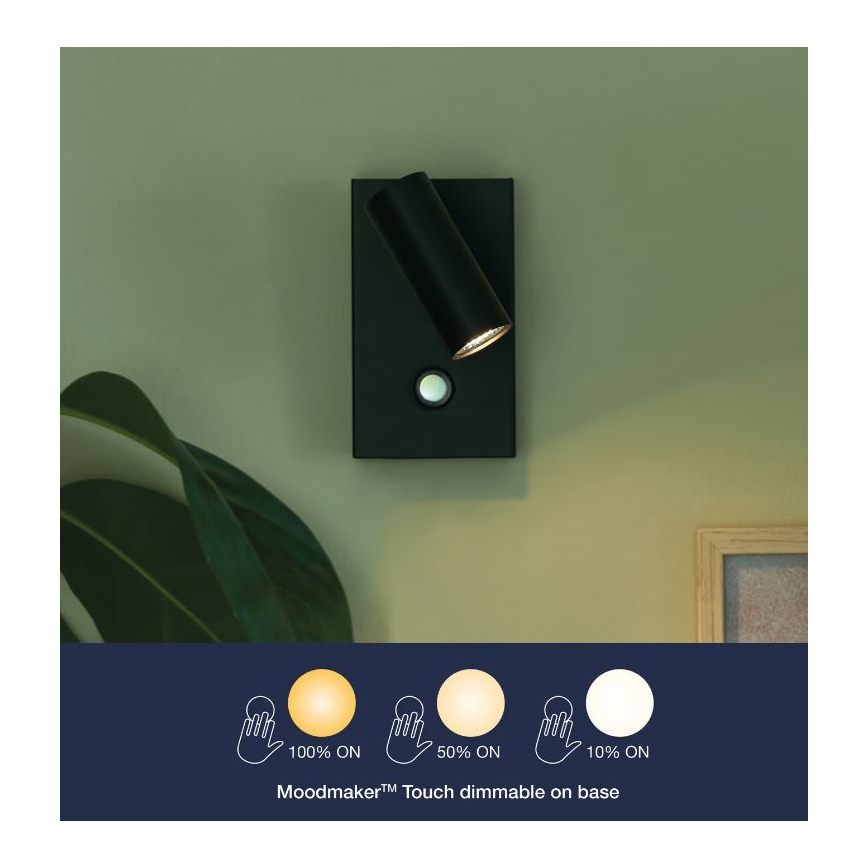 Nordlux - Настінний точковий LED світильник з регулюванням яскравості OMARI LED/3,2W/230V чорний
