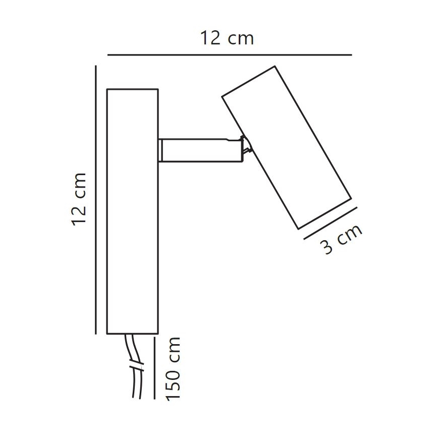 Nordlux - Настінний точковий LED світильник з регулюванням яскравості OMARI LED/3,2W/230V чорний