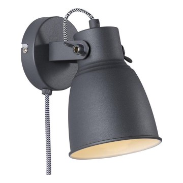Nordlux - Настінний точковий світильник ADRIAN 1xE27/25W/230V антрацит