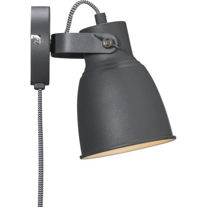 Nordlux - Настінний точковий світильник ADRIAN 1xE27/25W/230V антрацит