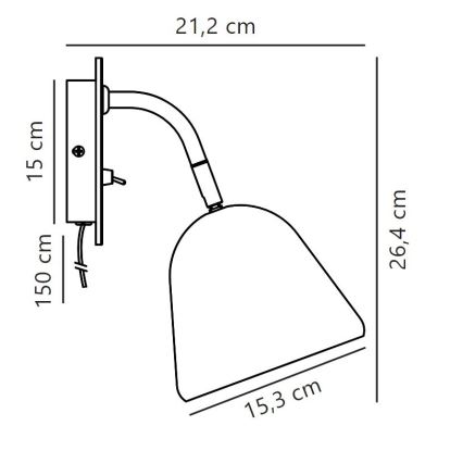 Nordlux - Настінний точковий світильник FLEUR 1xE14/15W/230V