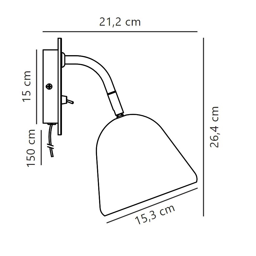 Nordlux - Настінний точковий світильник FLEUR 1xE14/15W/230V