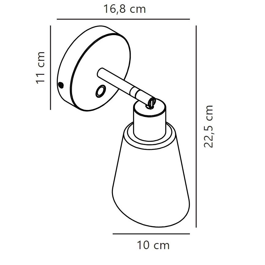 Nordlux - Настінний точковий світильник MOLLI 1xE14/25W/230V