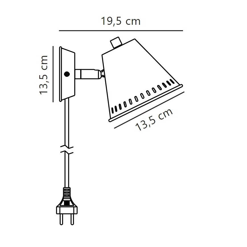 Nordlux - Настінний точковий світильник PINE 1xGU10/15W/230V