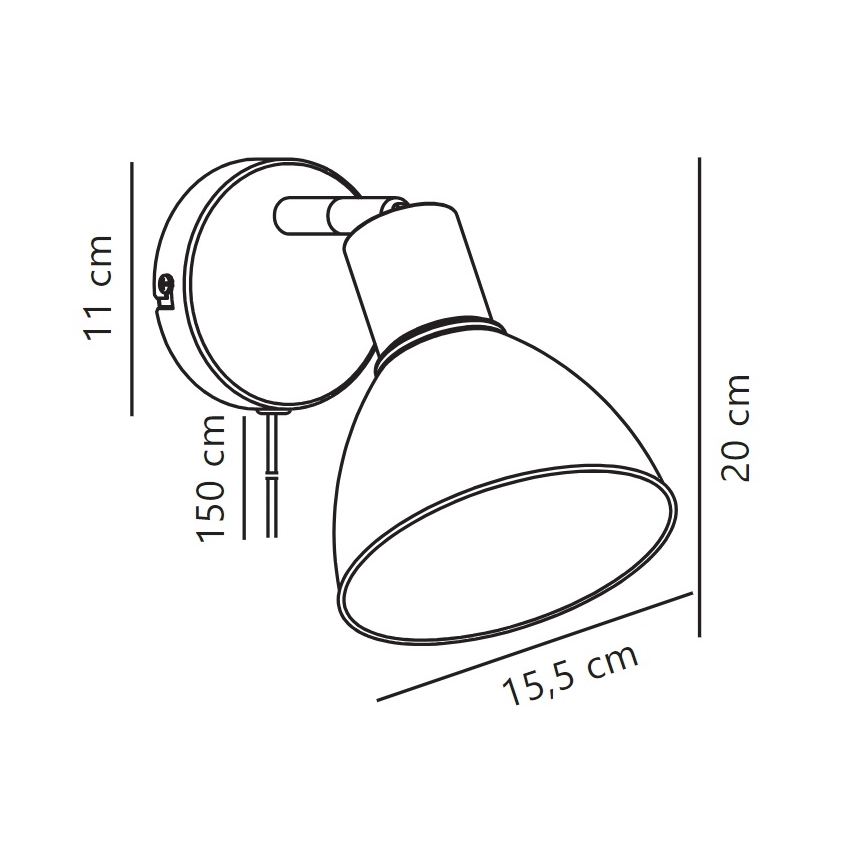 Nordlux - Настінний точковий світильник POP 1xE27/18W/230V м'ятний