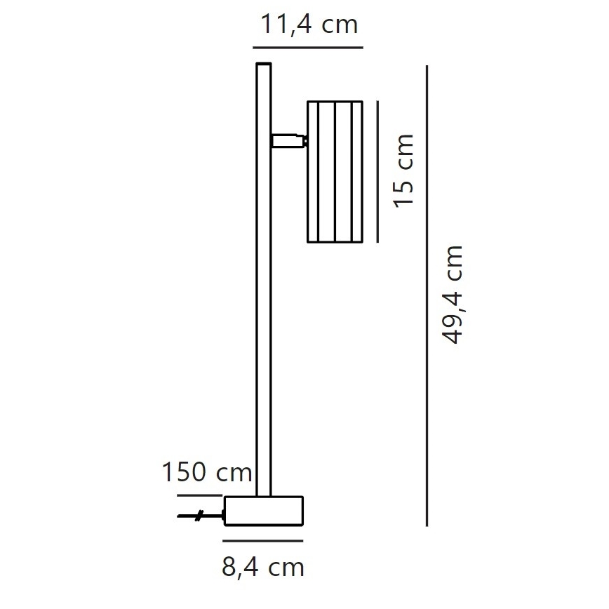 Nordlux - Настольная лампа ALANIS 1xGU10/15W/230V черный