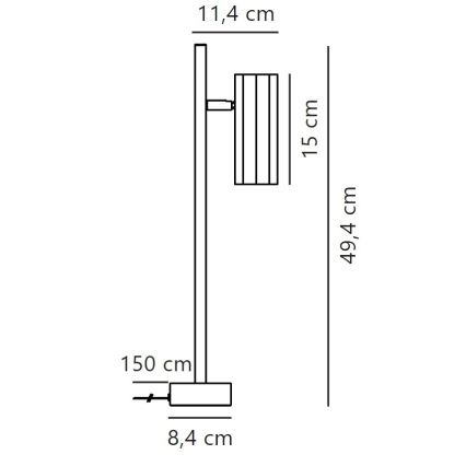 Nordlux - Настольная лампа ALANIS 1xGU10/15W/230V черный