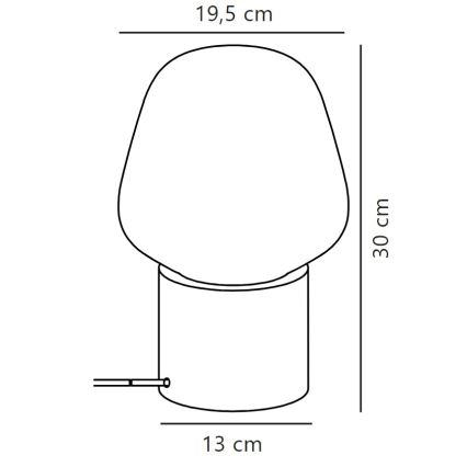 Nordlux - Настольная лампа CHRISTINA 1xE27/25W/230V бетон/черный