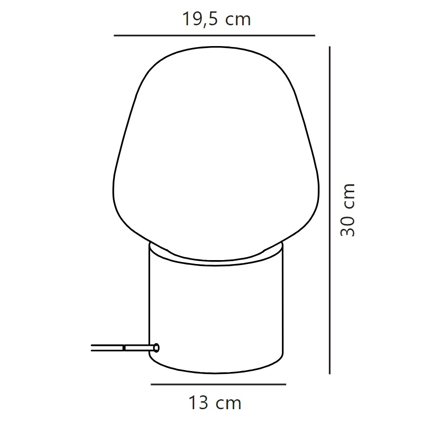 Nordlux - Настольная лампа CHRISTINA 1xE27/25W/230V бетон/черный