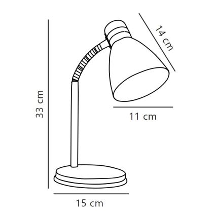 Nordlux - Настольная лампа CYCLONE 1xE14/15W/230V белый