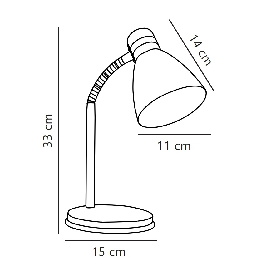 Nordlux - Настольная лампа CYCLONE 1xE14/15W/230V черный