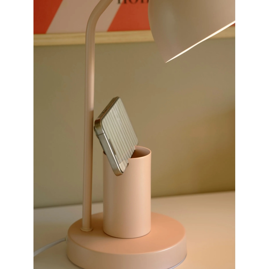 Nordlux - Настольная лампа DEVONE 1xE27/15W/230V розовая