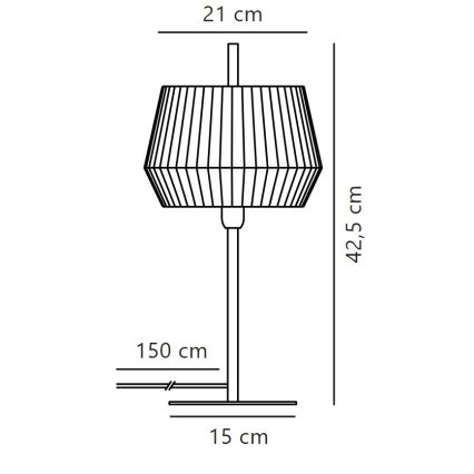 Nordlux - Настольная лампа DICTE 1xE14/40W/230V белый/черный