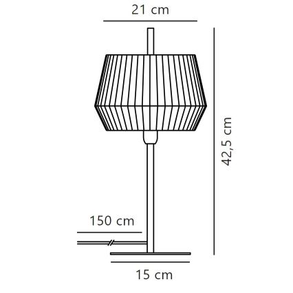Nordlux - Настольная лампа DICTE 1xE14/40W/230V бежевый/черный