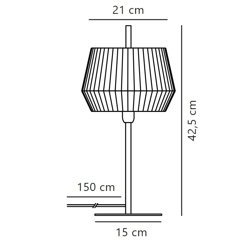 Nordlux - Настольная лампа DICTE 1xE14/40W/230V бежевый/черный