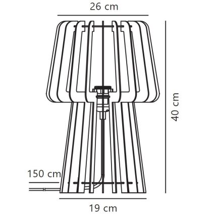 Nordlux - Настольная лампа GROA 1xE27/40W/230V