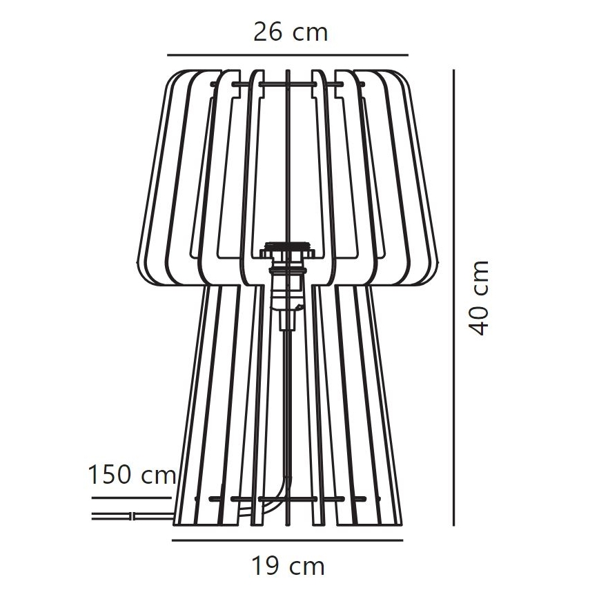 Nordlux - Настольная лампа GROA 1xE27/40W/230V