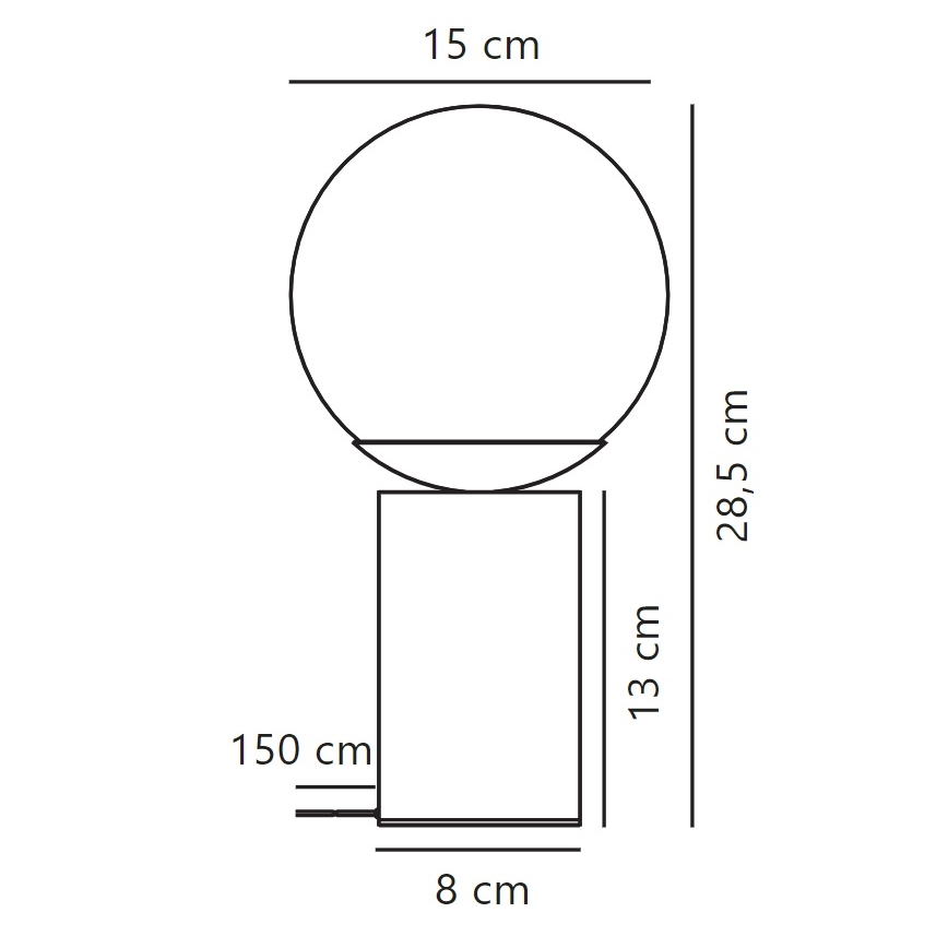 Nordlux - Настольная лампа LILLY 1xE14/25W/230V мраморный/серый
