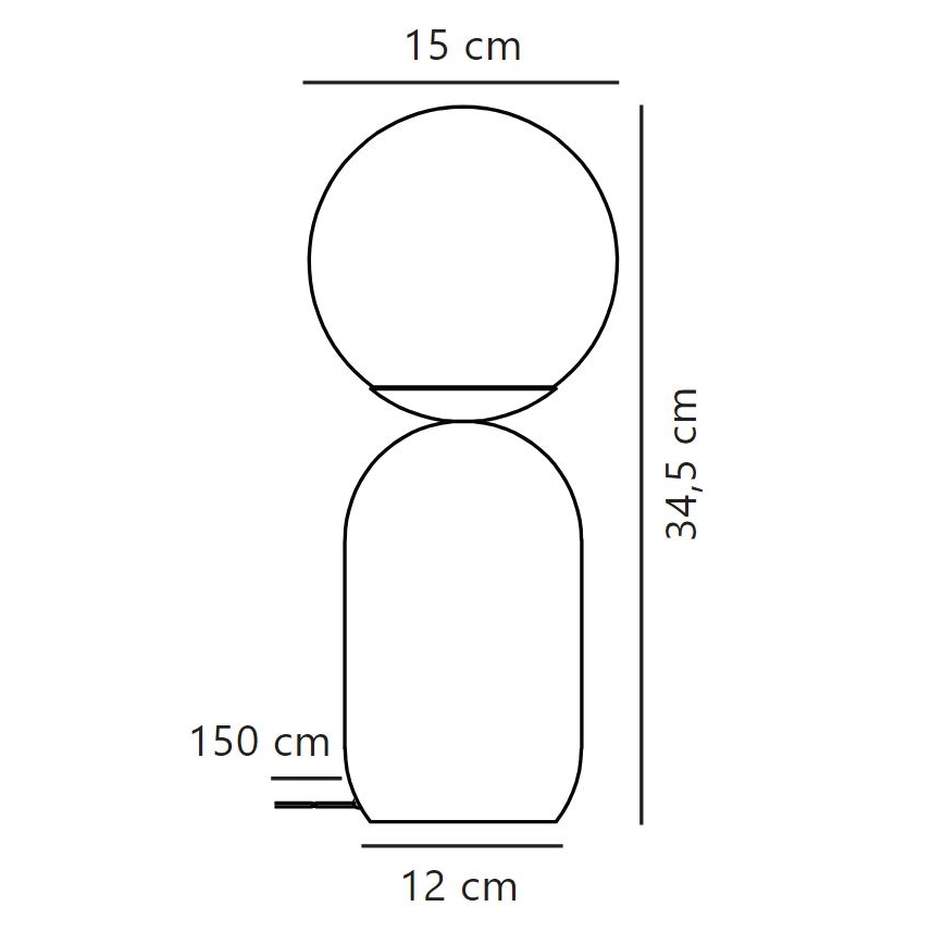 Nordlux - Настольная лампа NOTTI 1xE14/25W/230V серый