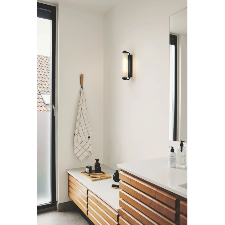 Nordlux - Освещение для зеркала в ванной NIMAL 2xE14/25W/230V IP44 черный