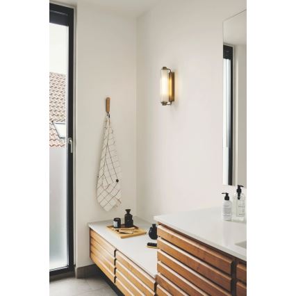 Nordlux - Підсвітка дзеркала для ванної кімнати NIMAL 2xE14/25W/230V IP44 латунь