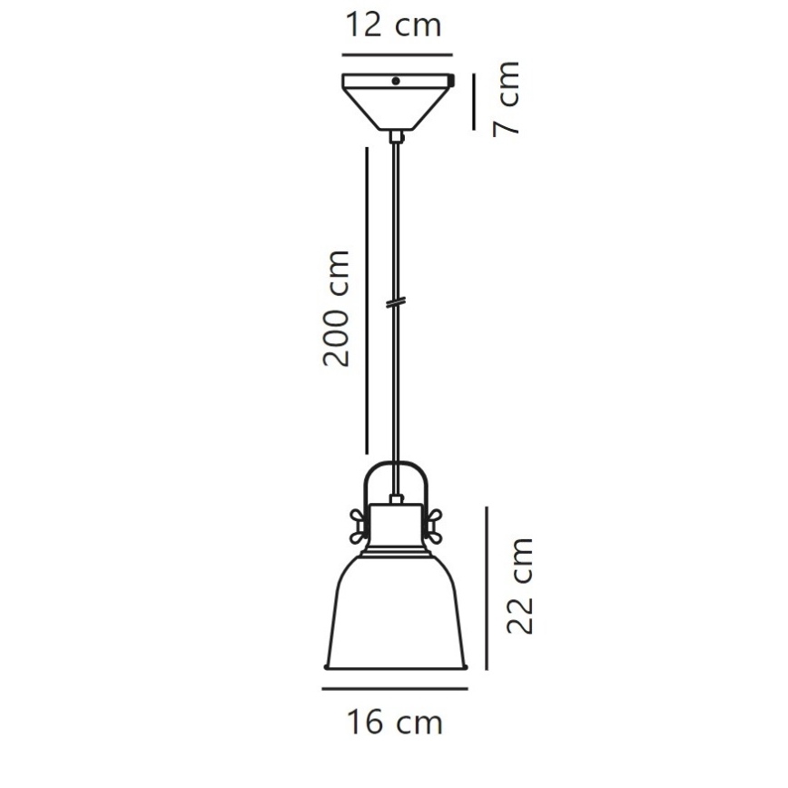 Nordlux - Підвісна люстра ADRIAN 1xE27/25W/230V діаметр 16 см антрацит