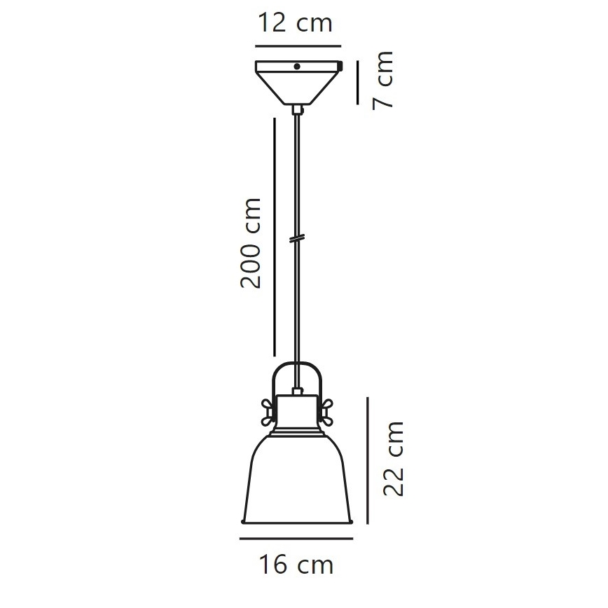 Nordlux - Підвісна люстра ADRIAN 1xE27/25W/230V діаметр 16 см сірий
