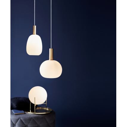 Nordlux - Підвісна люстра ALTON 1xE27/60W/230V білий/чорний/латунь