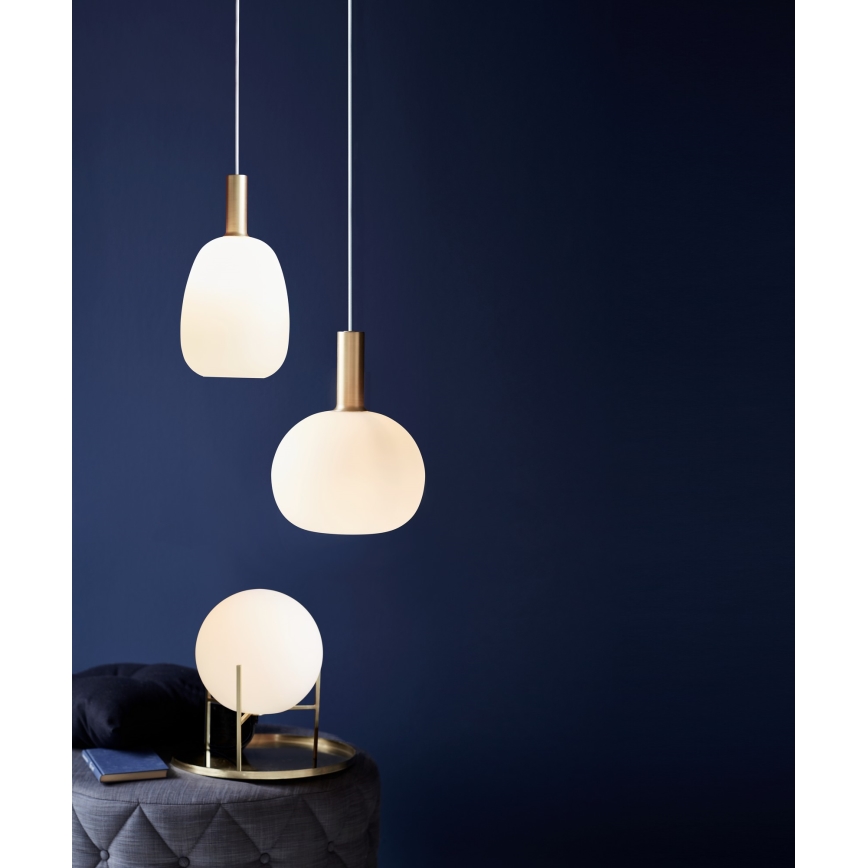 Nordlux - Підвісна люстра ALTON 1xE27/60W/230V білий/чорний/латунь