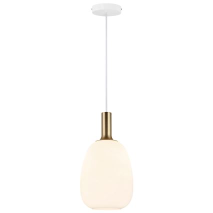 Nordlux - Підвісна люстра ALTON 1xE27/60W/230V білий/чорний/латунь