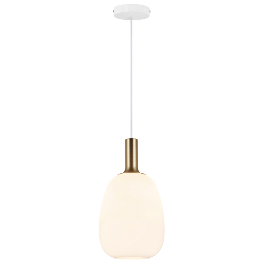 Nordlux - Підвісна люстра ALTON 1xE27/60W/230V білий/чорний/латунь