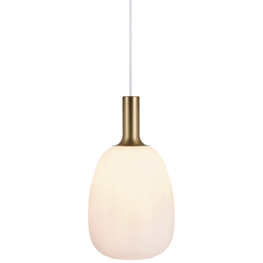 Nordlux - Підвісна люстра ALTON 1xE27/60W/230V білий/чорний/латунь